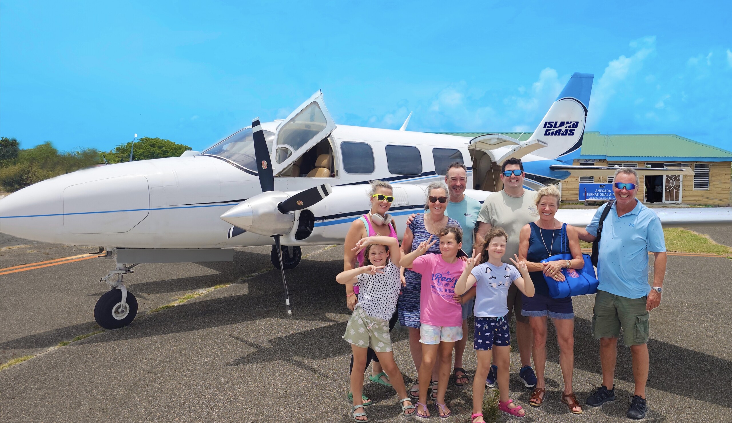 Island Birds private aircraft on Anegada in the British Virgin Islands