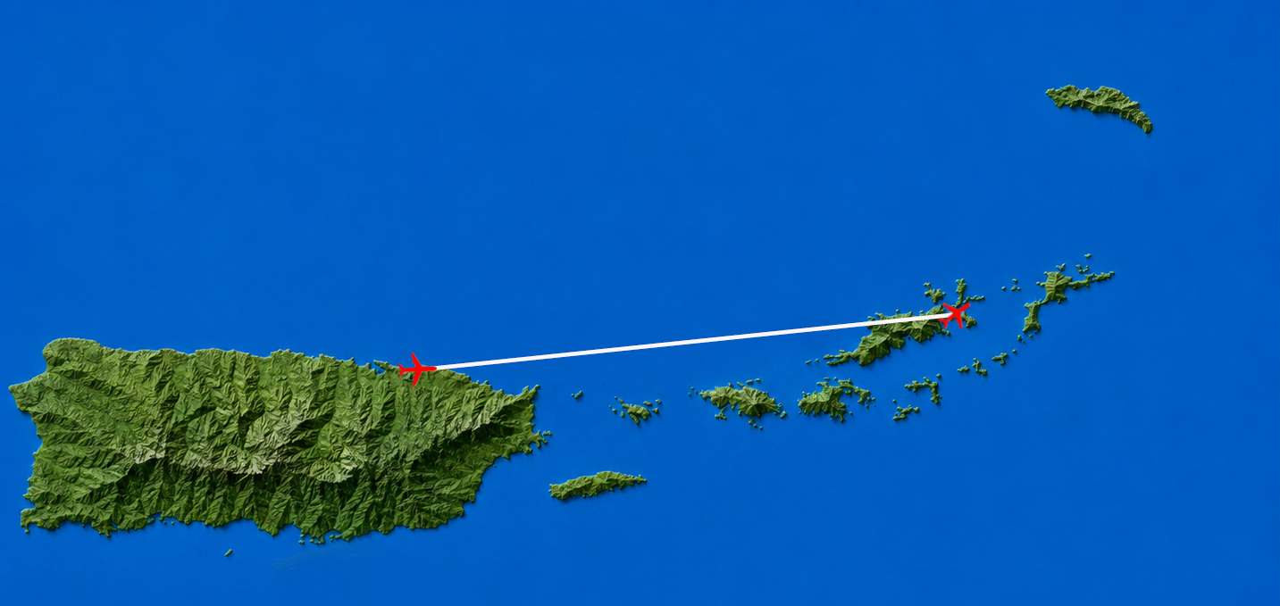 Private flights from San Juan to Tortola with Island Birds