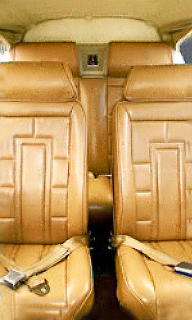 Passenger cabin interior of the Island Birds Piper Aztec