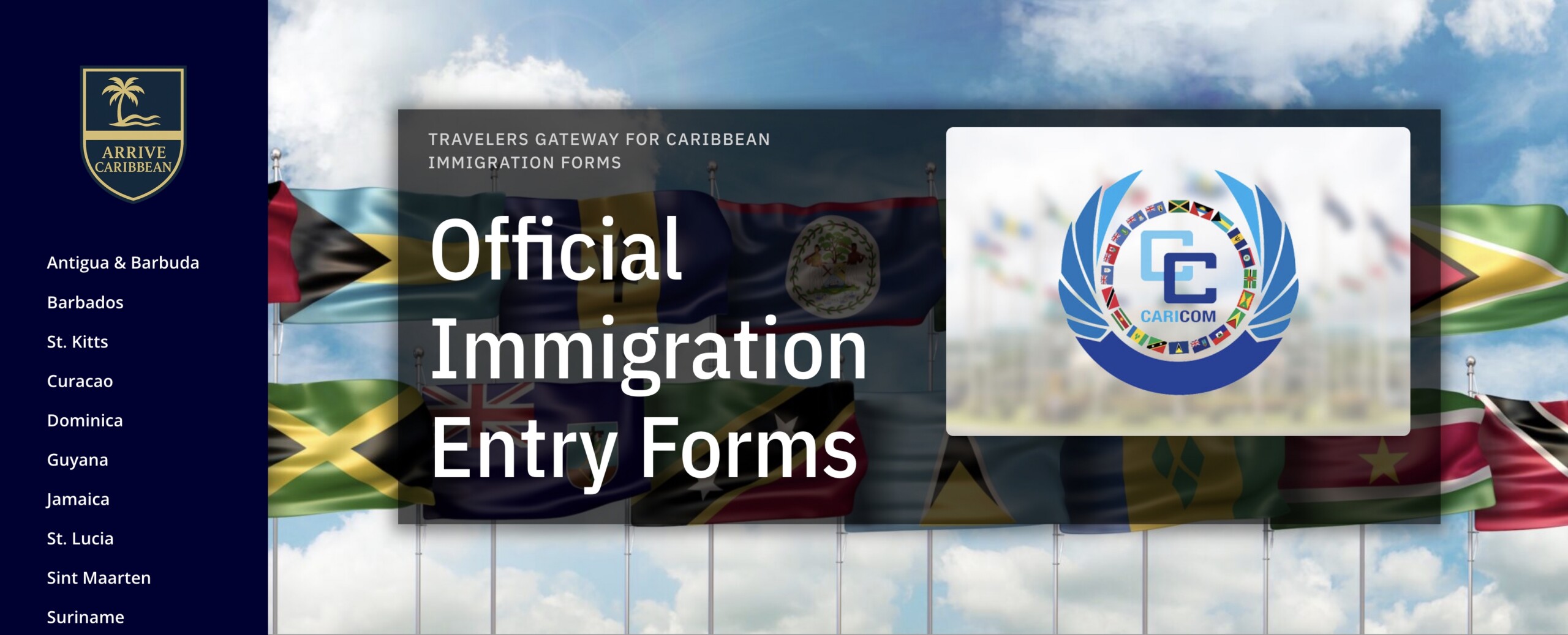 Official Caribbean immigration and entry forms